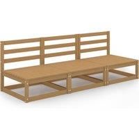 Garden 3-Seater Sofaa Outdoor Sofa Sectional Sofa Wooden Solid Pinewood vidaXL