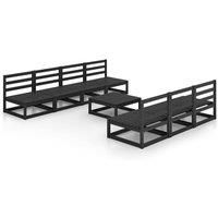 Solid Pinewood Garden Lounge Set 8 Piece Wooden Furniture Multi Colours vidaXL