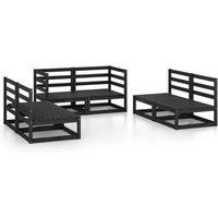 Garden Lounge Set Outdoor Furniture Set Sofa Set 6 Piece Wood Pine vidaXL