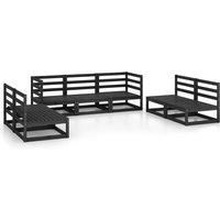 Garden Lounge Set Outdoor Furniture Set Sofa Set 7 Piece Wood Pine vidaXL