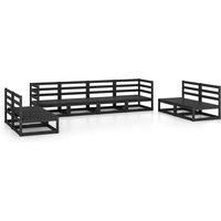 Solid Pinewood Garden Lounge Set 8 Piece Wooden Furniture Multi Colours vidaXL