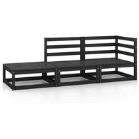 Garden Lounge Set Outdoor Furniture Set Sofa Set 3 Piece Wood Pine vidaXL