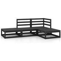 Garden Lounge Set Outdoor Furniture Set Sofa Set 4 Piece Wood Pine vidaXL