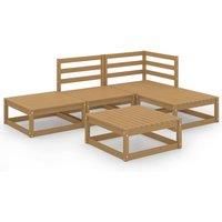 Garden Lounge Set Outdoor Furniture Set Sofa Set 5 Piece Wood Pine vidaXL
