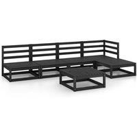 Garden Lounge Set Outdoor Furniture Set Sofa Set 6 Piece Wood Pine vidaXL
