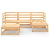 Garden Lounge Set Outdoor Furniture Set Sofa Set 5 Piece Wood Pine vidaXL