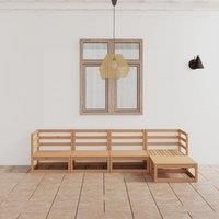Garden Lounge Set Outdoor Furniture Set Sofa Set 5 Piece Wood Pine vidaXL