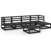 Garden Lounge Set Outdoor Furniture Set Sofa Set 6 Piece Wood Pine vidaXL