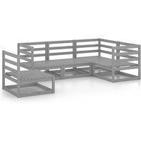 Garden Lounge Set Outdoor Furniture Set Sofa Set 5 Piece Wood Pine vidaXL