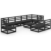 Garden Lounge Set Outdoor Furniture Set Sofa Set 10 Piece Wood Pine vidaXL