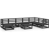 Garden Lounge Set Outdoor Furniture Set Sofa Set 9 Piece Wood Pine vidaXL