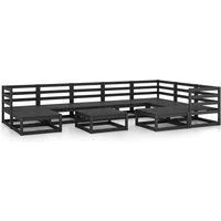 Garden Lounge Set Outdoor Furniture Set Sofa Set 10 Piece Wood Pine vidaXL