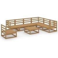 Garden Lounge Set Outdoor Furniture Set Sofa Set 8 Piece Wood Pine vidaXL