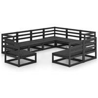 Garden Lounge Set Outdoor Furniture Sofa Set 9 Piece Solid Wood Pine vidaXL