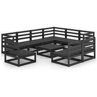 Garden Lounge Set Outdoor Furniture Set Sofa Set 10 Piece Wood Pine vidaXL