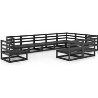 Garden Lounge Set 10 Piece Outdoor Sofa Set Patio Sofa Solid Pinewood vidaXL