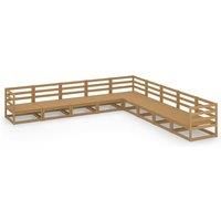 Garden Lounge Set Outdoor Lounge Set Sofa Patio 9 Piece Solid Pinewood vidaXL