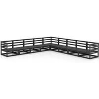 Garden Lounge Set Outdoor Lounge Set Sofa Patio 9 Piece Solid Pinewood vidaXL