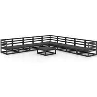 Garden Lounge Set Outdoor Lounge Set Sofa Patio 10 Piece Solid Pinewood vidaXL
