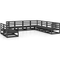 Garden Lounge Set Outdoor Lounge Set Sofa Patio 9 Piece Solid Pinewood vidaXL