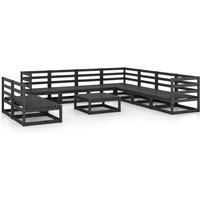 Garden Lounge Set Outdoor Furniture Set Sofa Set 10 Piece Wood Pine vidaXL