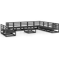 Garden Lounge Set Outdoor Lounge Set Sofa Patio 11 Piece Solid Pinewood vidaXL