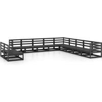 Garden Lounge Set Outdoor Lounge Set Sofa Patio 11 Piece Solid Pinewood vidaXL