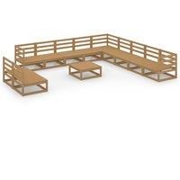 Garden Lounge Set Outdoor Lounge Set Sofa Patio 12 Piece Solid Pinewood vidaXL