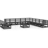 Garden Lounge Set Outdoor Lounge Set Sofa Patio 12 Piece Solid Pinewood vidaXL