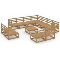 Garden Lounge Set Outdoor Lounge Set Sofa Patio 12 Piece Solid Pinewood vidaXL