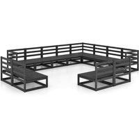 Garden Lounge Set Outdoor Furniture Set Sofa Set 12 Piece Wood Pine vidaXL