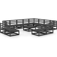 Garden Lounge Set Outdoor Furniture Set Sofa Set 13 Piece Wood Pine vidaXL