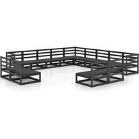 Garden Lounge Set Outdoor Furniture Set Sofa Set 13 Piece Wood Pine vidaXL