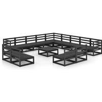 Garden Lounge Set Outdoor Furniture Set Sofa Set 14 Piece Wood Pine vidaXL
