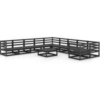 11 Piece Garden Lounge Set Solid Pinewood vidaXL