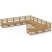 vidaXL 11 Piece Garden Lounge Set Solid Pinewood