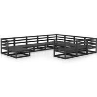 11 Piece Garden Lounge Set Solid Pinewood vidaXL