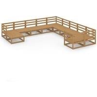 11 Piece Garden Lounge Set Solid Pinewood vidaXL