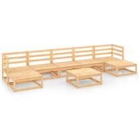 Garden Lounge Set Outdoor Furniture Set Sofa Set 8 Piece Wood Pine vidaXL