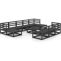Garden Lounge Set Outdoor Furniture Set Sofa Set 11 Piece Wood Pine vidaXL