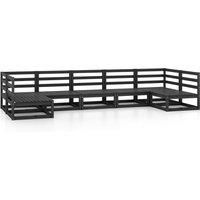 Garden Lounge Set Outdoor Furniture Set Sofa Set 7 Piece Wood Pine vidaXL
