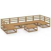 Garden Lounge Set Outdoor Furniture Set Sofa Set 8 Piece Wood Pine vidaXL