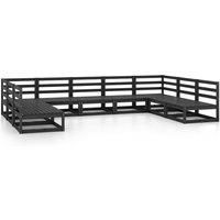 Garden Lounge Set Outdoor Furniture Set Sofa Set 9 Piece Wood Pine vidaXL