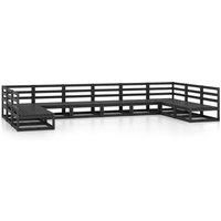 Garden Lounge Set Outdoor Furniture Set Sofa Set 10 Piece Wood Pine vidaXL