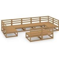 Garden Lounge Set Outdoor Lounge Set Sofa Patio 9 Piece Solid Pinewood vidaXL