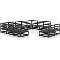 Garden Lounge Set Outdoor Furniture Set Sofa Set 11 Piece Wood Pine vidaXL