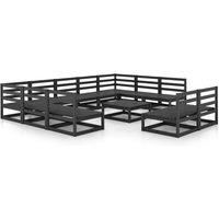 Garden Lounge Set Outdoor Furniture Set Sofa Set 12 Piece Wood Pine vidaXL