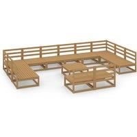 Garden Lounge Set Outdoor Furniture Set Sofa Set 13 Piece Wood Pine vidaXL