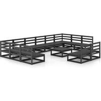 Garden Lounge Set Outdoor Furniture Set Sofa Set 13 Piece Wood Pine vidaXL