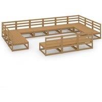 Garden Lounge Set Outdoor Lounge Set Sofa Patio 13 Piece Solid Pinewood vidaXL